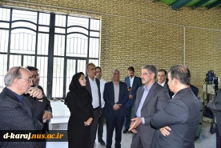 بازدید ریاست دانشگاه ملی مهارت، هیئت همراه و دکتر معظمی، عضو هیئت امنای دانشگاه از آموزشکده پسران گلپایگان