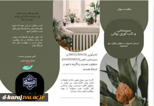 سرسختی ذهنی HARDINESS و تاب آوری RESILIENCE 2